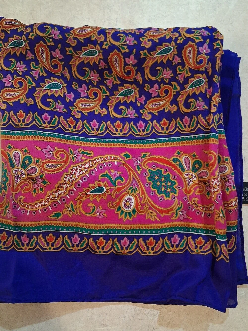 The Specialty House Vintage 100% Pure Silk Square Scarf 31x31